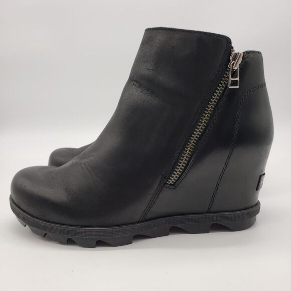 Sorel Joan Of Arctic Wedge II Boots Womens Size 9 Leather Zipper Waterproof - Picture 4 of 14